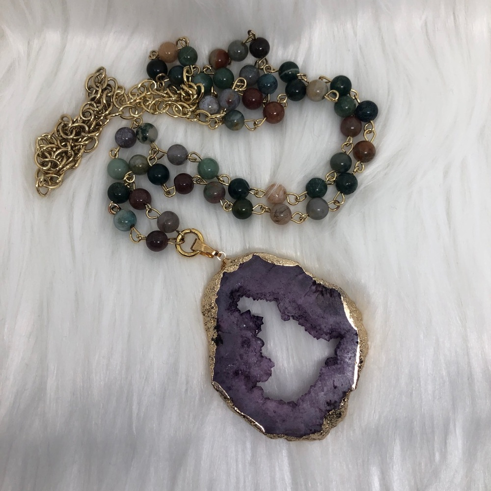 New! Designer Quality Druzy Necklace